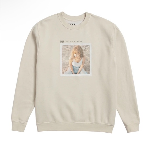 Taylor Swift Cream Crew Neck Sweater - Picture 6 of 6